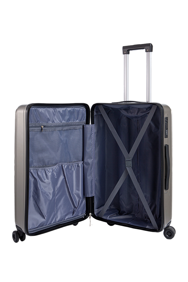 Resistant Crystal Shield PC Film-Coated ABS Travel Suitcase