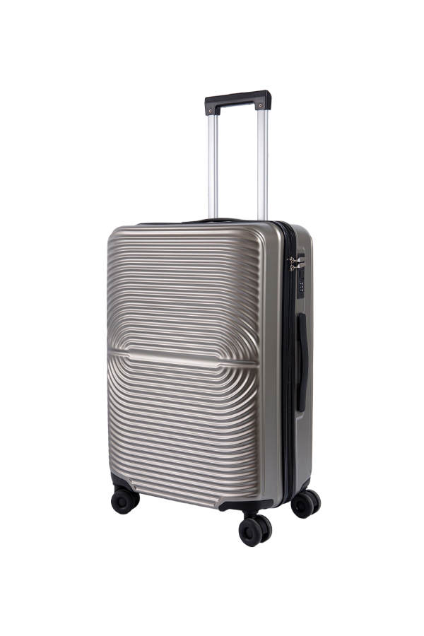 Resistant Crystal Shield PC Film-Coated ABS Travel Suitcase